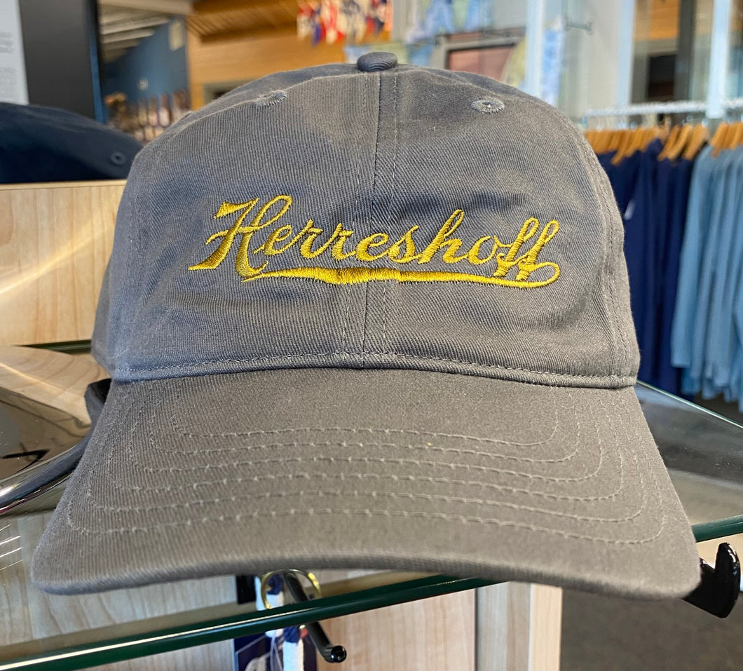 Hat Organic Cotton Baseball Hat Herreshoff Script