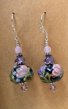Earrings Handmade Lampwork Floral