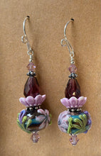 Earrings Handmade Lampwork Floral