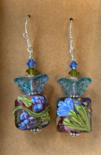 Earrings Handmade Lampwork Floral