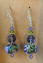Earrings Handmade Lampwork Floral