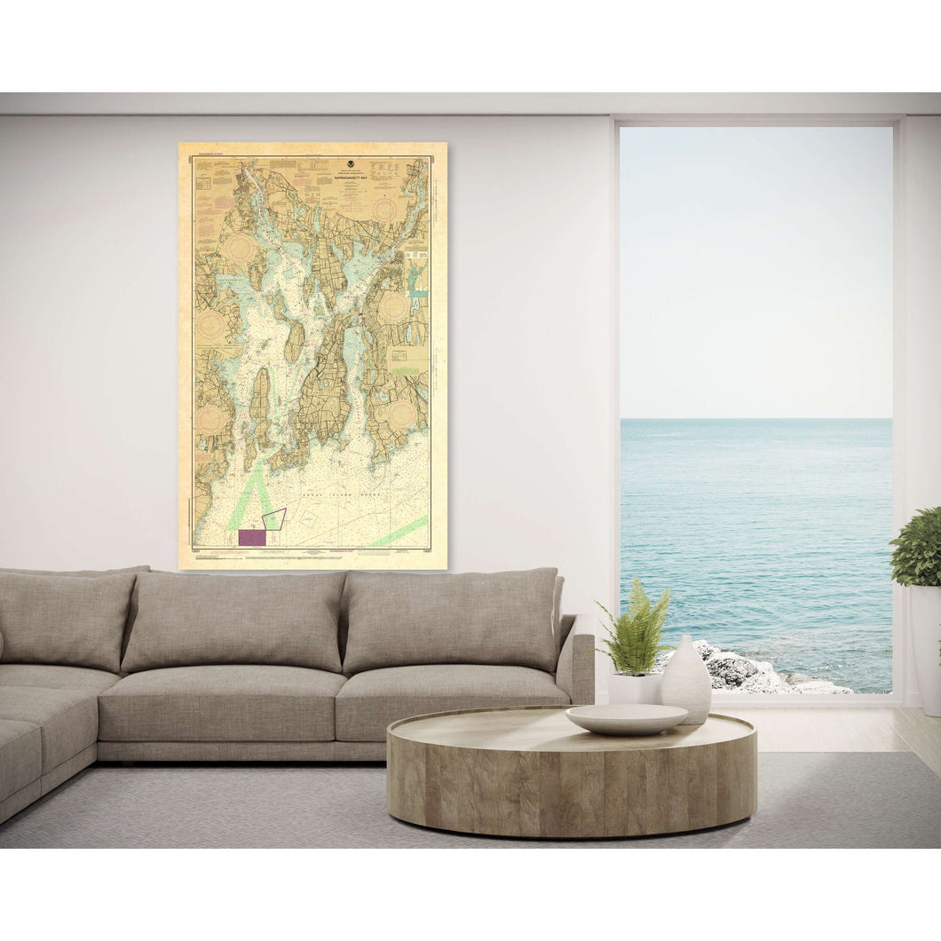 Antiqued Bristol Nautical Chart