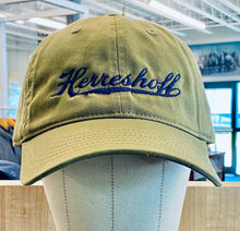 Hat Organic Cotton Baseball Hat Herreshoff Script Gold Thread