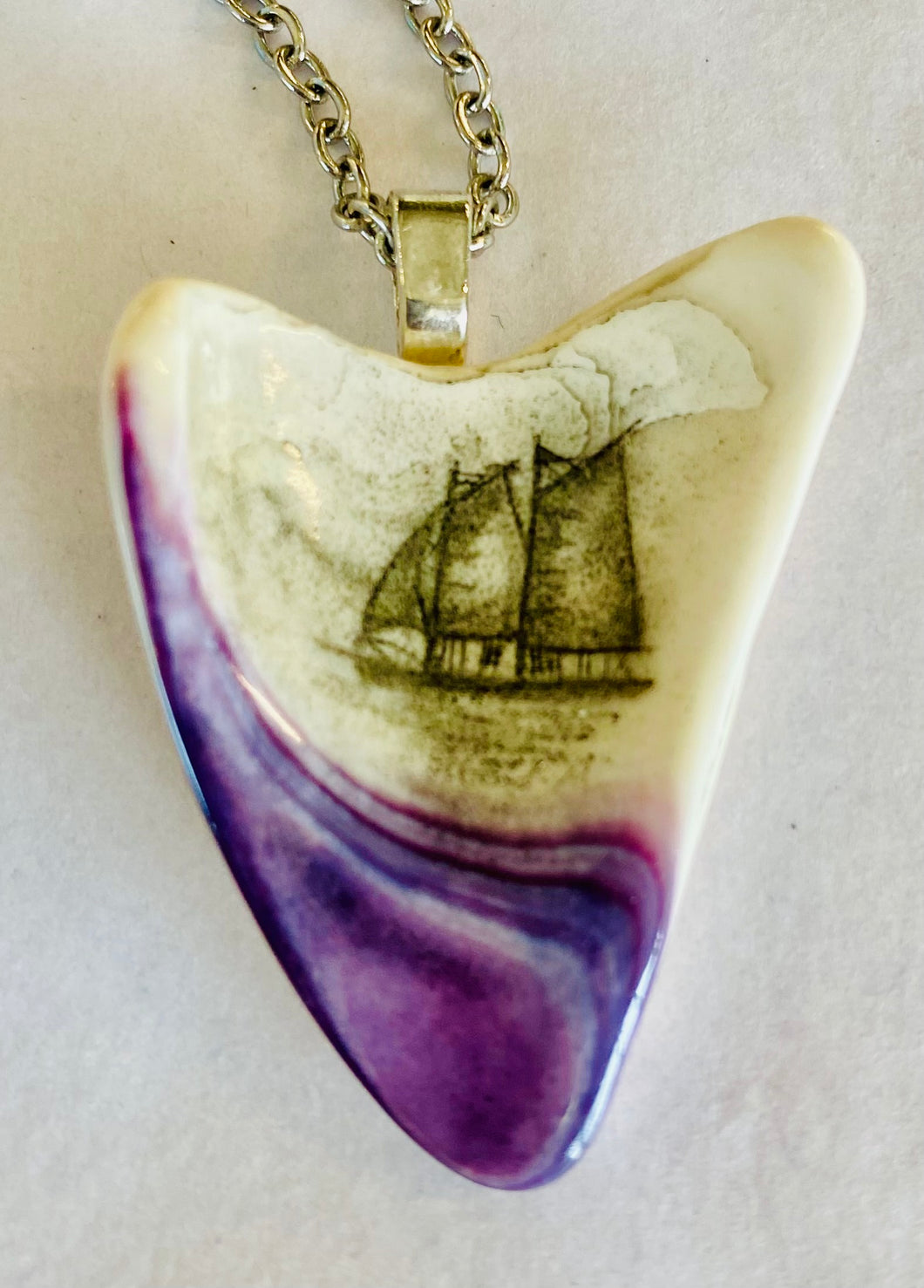 Scrimshaw On Shell Pendants