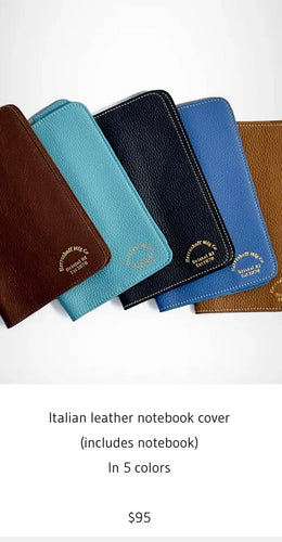 Journal - Italian Leather Notebook Cover with notebook - Burnside Brands
