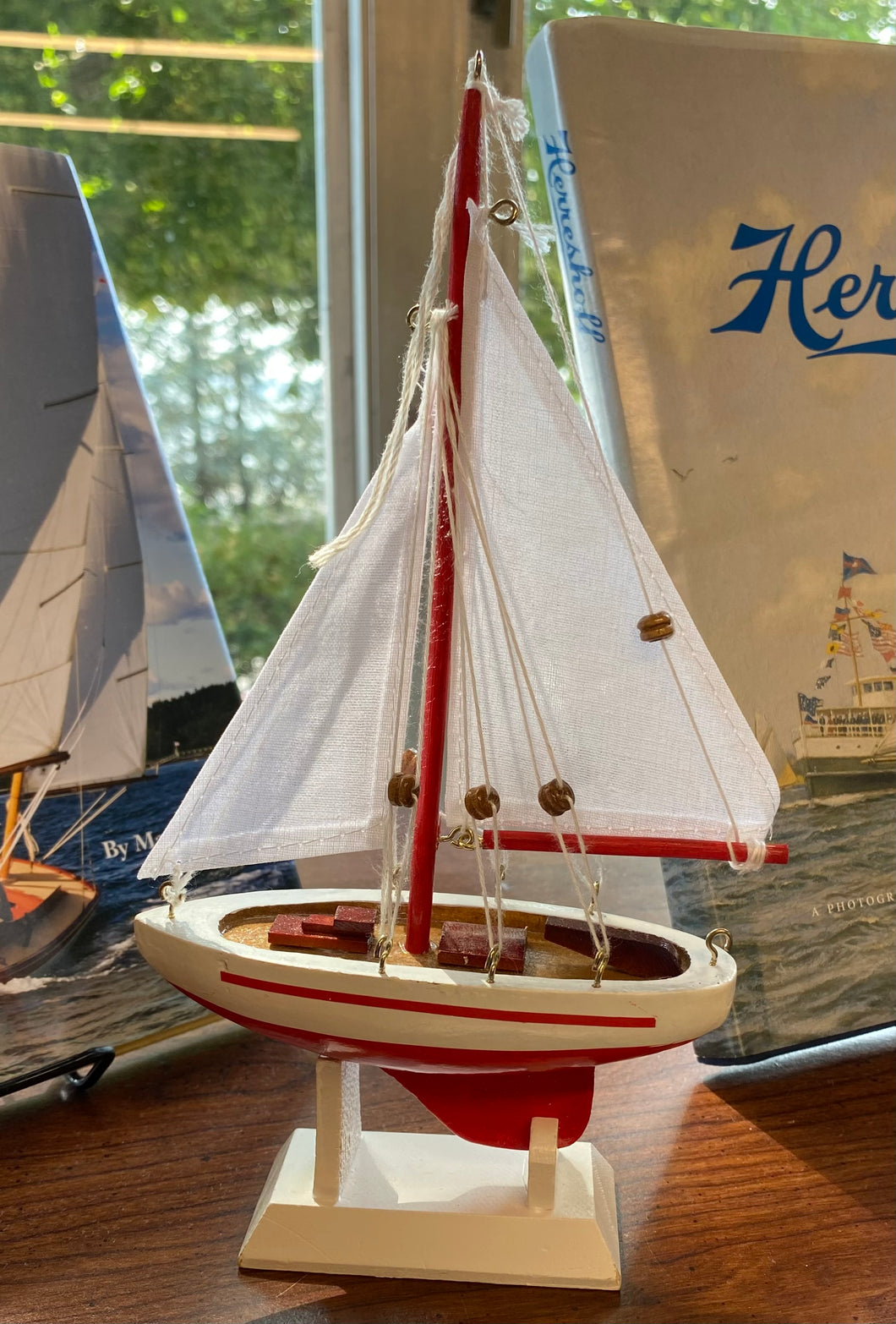 Wooden Boat Ornaments with Stand - RANGER